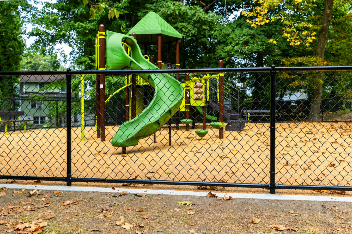 Chain link fence installation